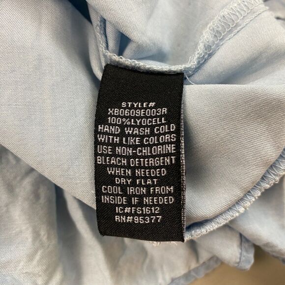 Sanctuary Top Womens XS Chambray Denim Ruffled Boho Bell Sleeve Feminine Blue - Picture 9 of 10